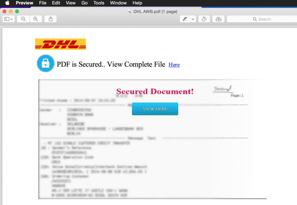 DHL PDF contents